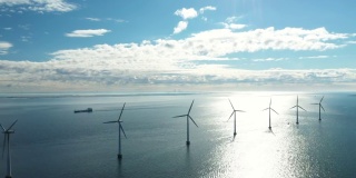 海洋中的风力涡轮机