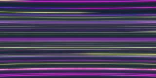 无缝循环的2D动画，发光的水平线流横过屏幕。深蓝和充满活力的紫色使它成为一个伟大的无缝循环抽象背景