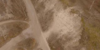 卡尔斯特鲁普石灰石采石场的航拍镜头