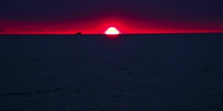 日落黑海，巴统地平线景观