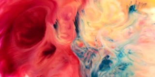 流体艺术滴扩大多彩的宇宙混沌漩涡抽象美丽的纹理流动背景