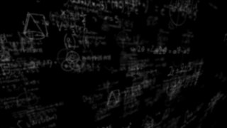 数字动画的数学方程和公式浮动在黑色的背景视频素材模板下载