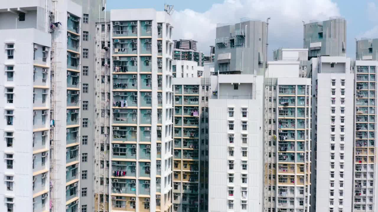 香港九龙高密度的公共住宅