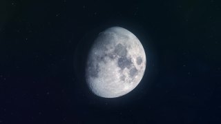 月亮盈亏时的月相视频素材模板下载