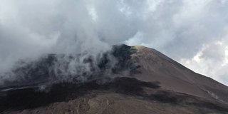 4000 -实时:埃特纳火山鸟瞰图，卡塔尼亚，意大利西西里岛