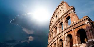 时间流逝:意大利罗马的古罗马斗兽场