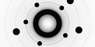 黑色和白色圆环背景-可循环的库存视频-复制空间的标志或文字