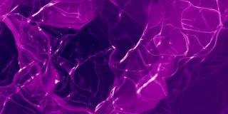 紫色抽象波浪明胶，液体和熔融玻璃看背景3d可循环股票视频