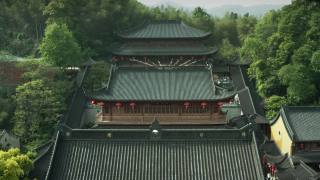 中国杭州的佛教寺庙。视频素材模板下载