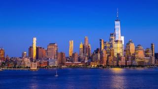 纽约市:天际线:世界贸易中心一号视频素材模板下载