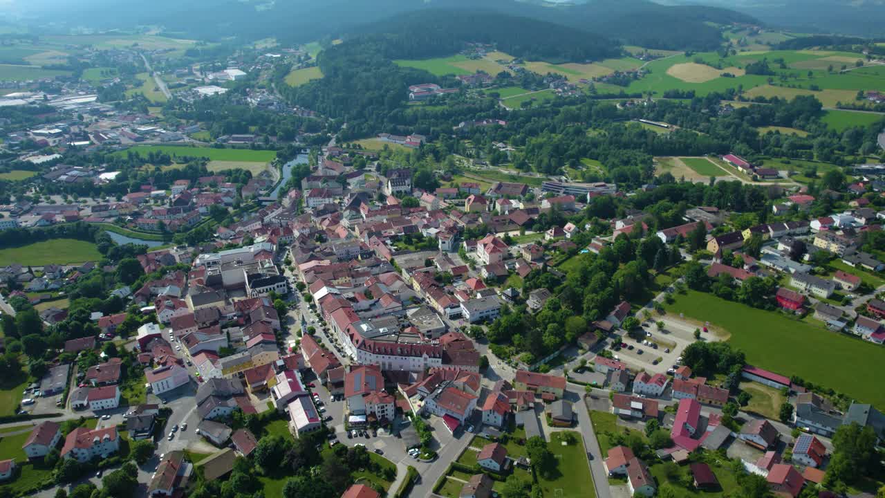 巴伐利亚Bad城市周围的鸟瞰图Kötzting