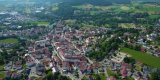 巴伐利亚Bad城市周围的鸟瞰图Kötzting