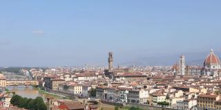佛罗伦萨的总体规划。菲奥里的圣玛丽亚大教堂和维奇奥宫在佛罗伦萨城市的总体规划