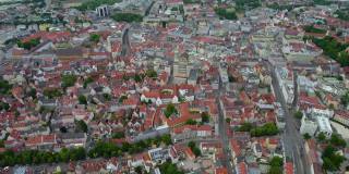 德国奥格斯堡老城鸟瞰图