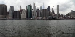 纽约曼哈顿天际线的全景