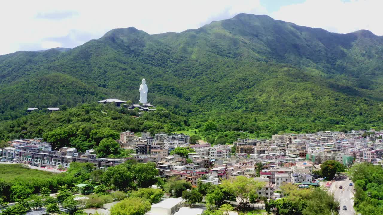 香港三门仔新村及马屎洲特别地区的无人机照片