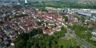 德国内卡萨尔姆市鸟瞰图