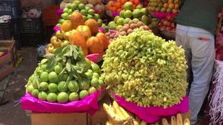 马哈拉施特拉邦的水果摊视频素材模板下载