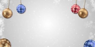 美丽圣诞球挂球饰品包装装饰4K动画
