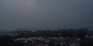 新加坡热带雷暴及闪电