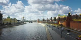 一览俄罗斯的莫斯科河和克里姆林宫宫殿