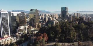圣地亚哥市中心鸟瞰图