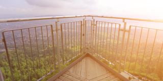 苏黎世全景从Uetliberg塔日落