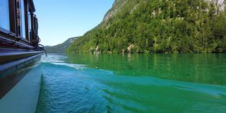 贝希特斯加登湖Königssee，一个阳光明媚的夏日