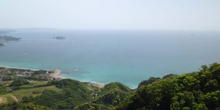 东京湾和山景从山顶