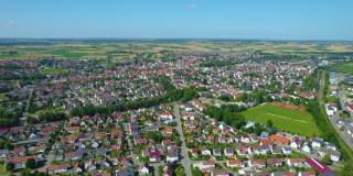 德国兰格瑙古城鸟瞰图。