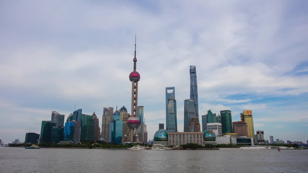 从上海外滩看上海浦东的时间间隔(Hyper-move)，中国