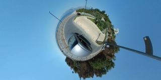 在安塔利亚Konyaalti开车就像360度的小星球