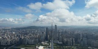 俯视图广州塔在广州，中国