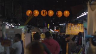 台北，台湾，慢动作-台北夏季的夜市视频素材模板下载