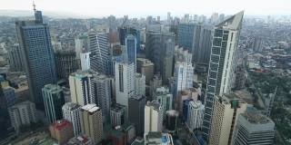 菲律宾马尼拉马卡蒂市。城市景观天际线和商业摩天大楼的背景。马尼拉商业区