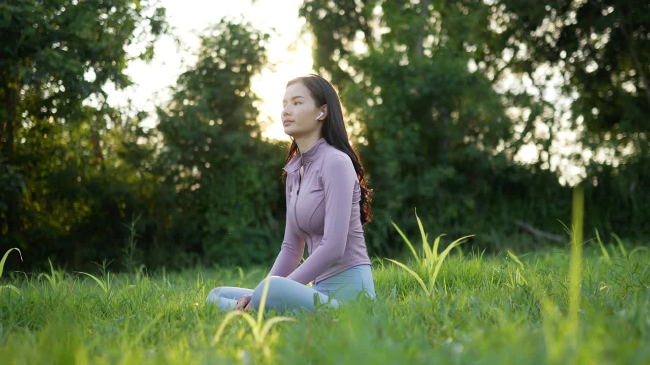 妇女运动后休息