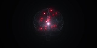头疼人工智能数字大脑人工智能深度学习计算机机器。循环动画
