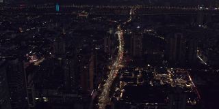 中国江苏南京的夜景。
