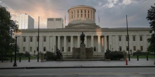 俄亥俄州议会大厦的黄昏拍摄