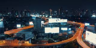曼谷的夜景。