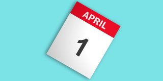 4月份的日历，每天翻页