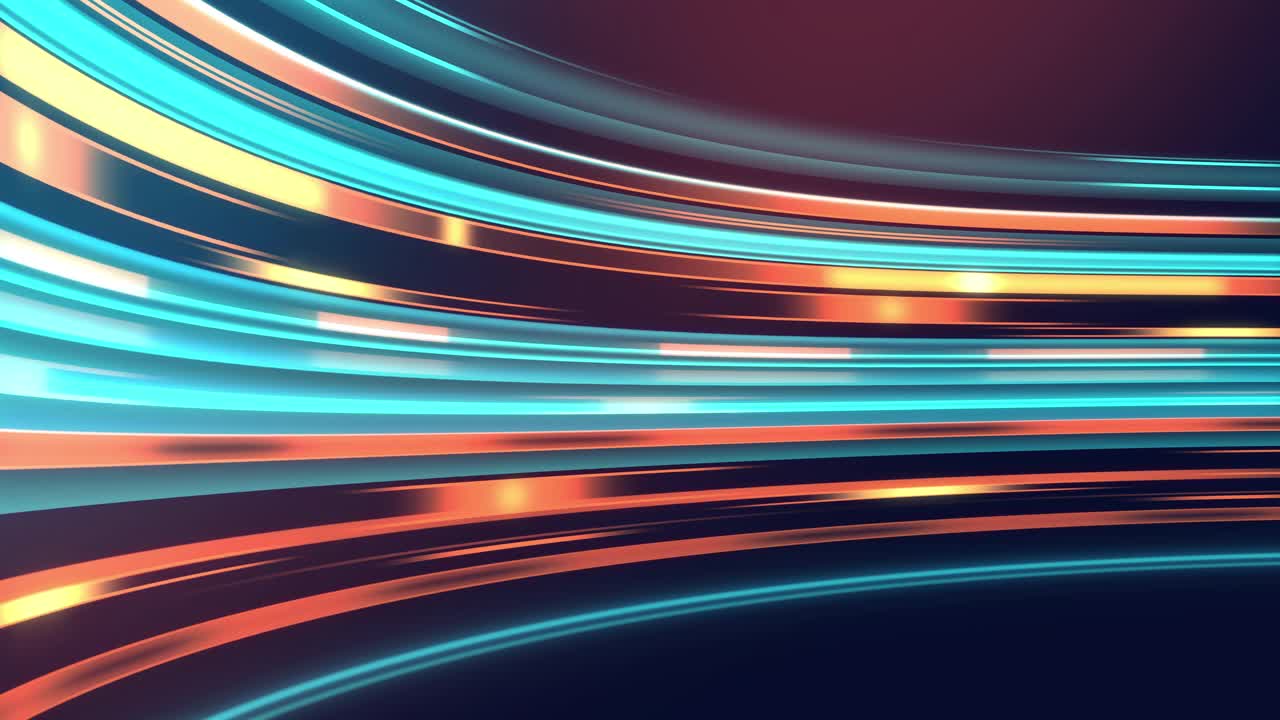 彩色的高速线路，抽象的技术环背景。