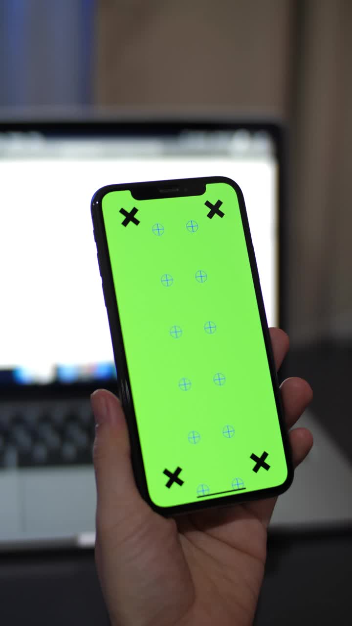 使用智能手机显示绿色屏幕