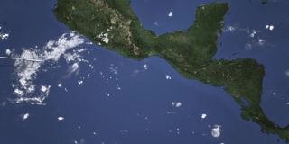 一架飞往危地马拉市的飞机出现在地图上