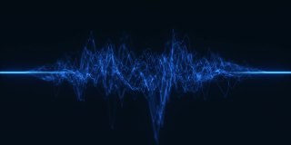 声波频率，未来观音频波形图在无缝循环，Hud用户界面背景元素，音频可视化器，声音分析仪屏幕