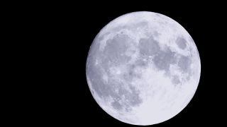 蓝月亮升起，4k, 11秒视频素材模板下载