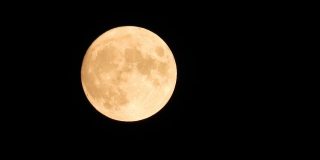 满月以正常速度在天空中升起