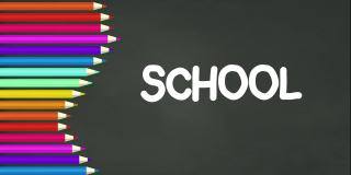 开放学校-返校动画笔背景素材视频