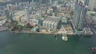香港九龙湾旧机场重建区视频素材模板下载