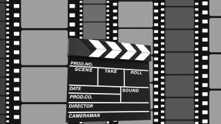 隔板做行动反对黑色胶片带移动与阿尔法哑光视频素材模板下载